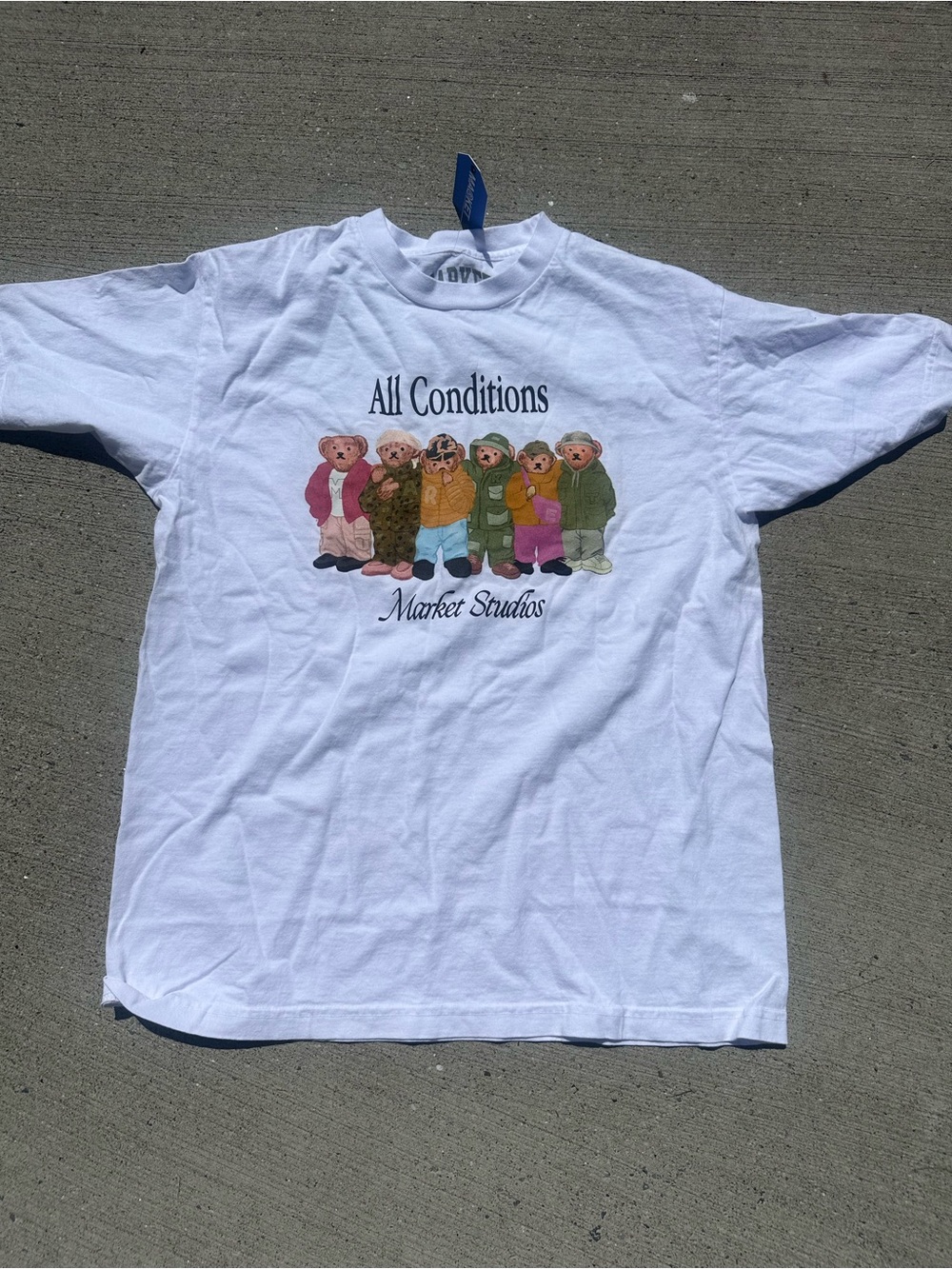 "All Conditions" White Graphic market  T-Shirt